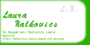 laura malkovics business card